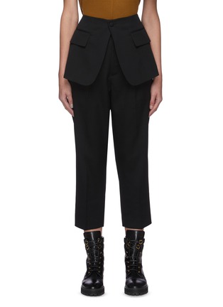 Main View - Click To Enlarge - SANS TITRE - Layered high waisted pants