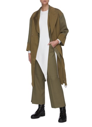 Figure View - Click To Enlarge - SANS TITRE - Double breasted wool coat