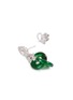 Detail View - Click To Enlarge - SAMUEL KUNG - Diamond jade 18k white gold earrings