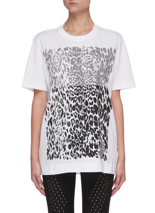 Main View - Click To Enlarge - ADIDAS BY STELLA MCCARTNEY - Leopard print cotton T-shirt