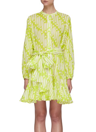 Main View - Click To Enlarge - RHODE RESORT - 'Emma' chartreuse batik dress