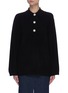 Main View - Click To Enlarge - GANNI - Crystal Embellished Button Spread Collar Cashmere Blouse
