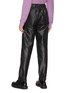 Back View - Click To Enlarge - GANNI - Tapered leg leather pants