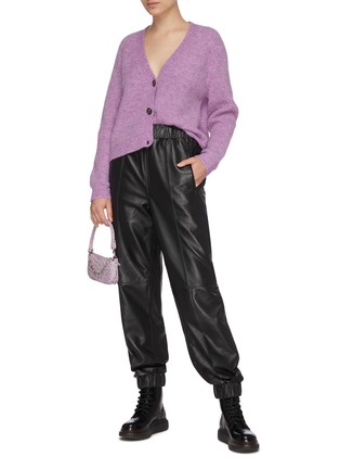Figure View - Click To Enlarge - GANNI - Tapered leg leather pants