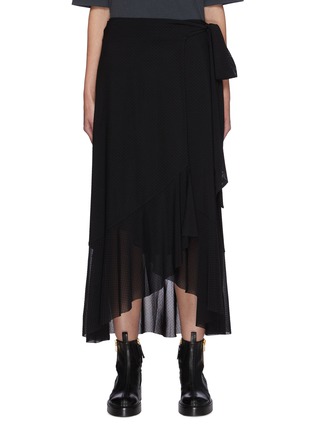 Main View - Click To Enlarge - GANNI - Dotted mesh wrap skirt