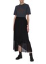 Figure View - Click To Enlarge - GANNI - Dotted mesh wrap skirt