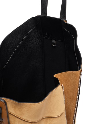 Detail View - Click To Enlarge - LOEWE - 'Hammock' panelled leather suede tote bag
