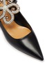 Detail View - Click To Enlarge - LOEWE - Pearl Embellished Flower Brooch Pointed Toe Pumps