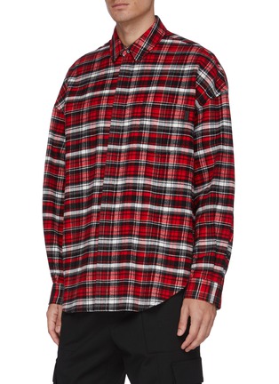 Front View - Click To Enlarge - JUUN.J - Flannel check print button-up shirt