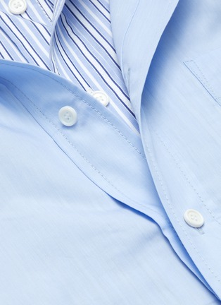  - JUUN.J - Double layer folded stripe underlay shirt