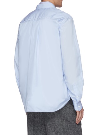 Back View - Click To Enlarge - JUUN.J - Double layer folded stripe underlay shirt