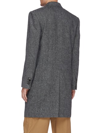 Back View - Click To Enlarge - JUUN.J - Double breasted textured wool coat