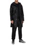 Figure View - Click To Enlarge - JUUN.J - Hood zip leather coat
