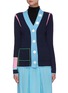 Main View - Click To Enlarge - ZI II CI IEN - Large button colour block V-neck cardigan