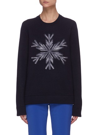 Main View - Click To Enlarge - AZTECH MOUNTAIN - Snowflake Graphic Print Wool Sweater