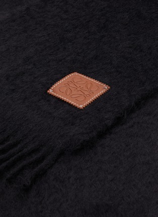 Detail View - Click To Enlarge - LOEWE - Anagram patch mohair scarf