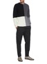 Figure View - Click To Enlarge - THEORY - 'Denton' colourblock merino wool sweater