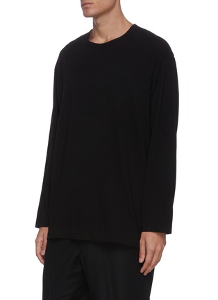 Front View - Click To Enlarge - YOHJI YAMAMOTO - Long sleeve knit top