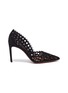 Main View - Click To Enlarge - ALAÏA - Openwork Vienne motif leather d'orsay pumps
