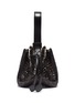 Main View - Click To Enlarge - ALAÏA - 'Rose Marie' perforated leather clutch