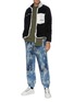 Figure View - Click To Enlarge - AMBUSH - Hybrid Jacquard Print Cuff Jeans
