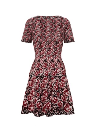 Back View - Click To Enlarge - ALAÏA - 'Plumeria' short sleeve dress