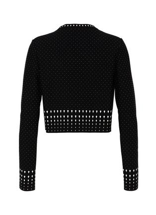 Back View - Click To Enlarge - ALAÏA - 'Briolette' perforated panel cardigan