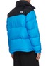 Back View - Click To Enlarge - VETEMENTS - Embroidered logo colourblock puffed down jacket