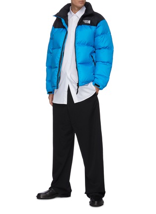 Figure View - Click To Enlarge - VETEMENTS - Embroidered logo colourblock puffed down jacket