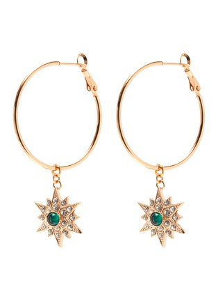 Main View - Click To Enlarge - ANTON HEUNIS - 'Star' crystal embellished hoop earrings
