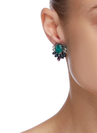 Figure View - Click To Enlarge - ANTON HEUNIS - Swarovski crystal cluster earrings