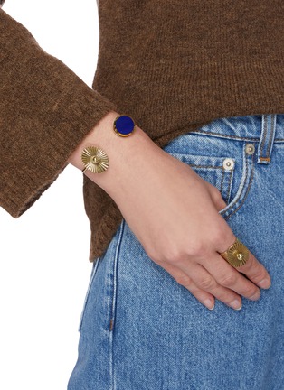 Figure View - Click To Enlarge - ANTON HEUNIS - 'Lily Pad' vintage stones cuff