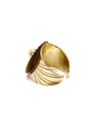 Detail View - Click To Enlarge - ANTON HEUNIS - 'Lily pad' antique style ring