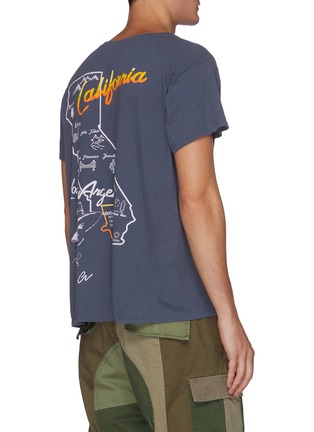 Back View - Click To Enlarge - GREG LAUREN - 'Souvenir' airforce T-shirt
