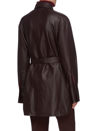 Back View - Click To Enlarge - JOSEPH - 'Jason' Belted Nappa Leather Coat