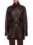 Main View - Click To Enlarge - JOSEPH - 'Jason' Belted Nappa Leather Coat
