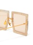Detail View - Click To Enlarge - JACQUEMUS - 'Les Lunettes Carrees' metal frame rectangular sunglasses