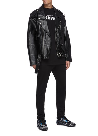 Figure View - Click To Enlarge - BALENCIAGA - Slim fit cotton terry track pants