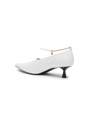  - STELLA MCCARTNEY - Metal anklet point toe leather pumps