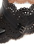 Detail View - Click To Enlarge - ALAÏA - Lasercut leather corset belt