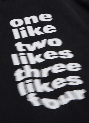  - BALENCIAGA - 'Likes' blurry slogan print hoodie