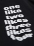  - BALENCIAGA - 'Likes' blurry slogan print hoodie