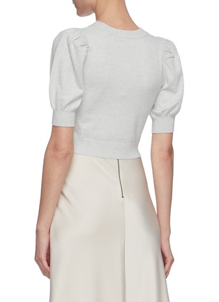 Back View - Click To Enlarge - ALICE & OLIVIA - Romi puff sleeve crop cardigan