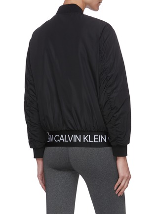 Back View - Click To Enlarge - CALVIN KLEIN PERFORMANCE - 'Active Icon' elastic logo hem padded bomber jacket