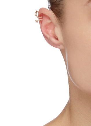 Figure View - Click To Enlarge - SARAH & SEBASTIAN - Chroma 10K gold diamond opal earrings