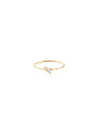 Main View - Click To Enlarge - SARAH & SEBASTIAN - Tiny Chroma 10K gold diamond opal ring