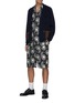 Figure View - Click To Enlarge - GUCCI - Star print silk oversized bowling shirt