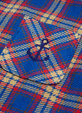  - GUCCI - Anchor embroidered check blazer