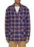 Main View - Click To Enlarge - GUCCI - Anchor embroidered check blazer