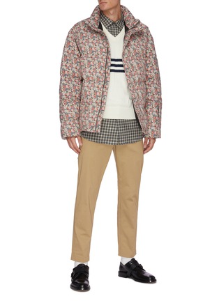 Figure View - Click To Enlarge - GUCCI - Check cotton wool blend shirt